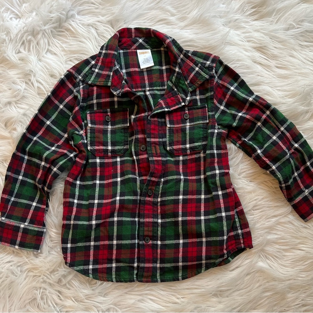 Gymboree Long Sleeve Plaid Polo